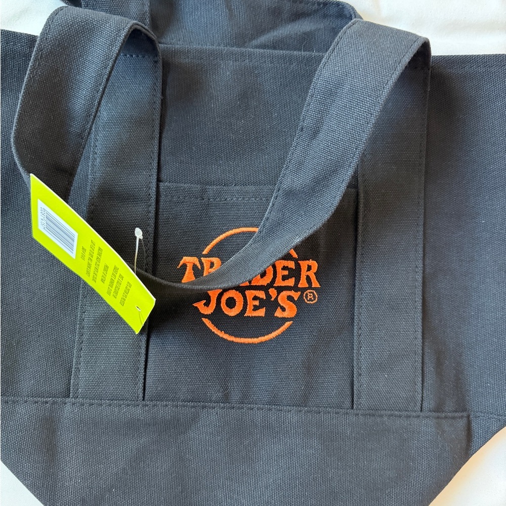 Trader Joe's Black and Orange Tote Bag
